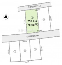 間取 1号地 ※図面と現況に相違ある場合には現況優先とします。