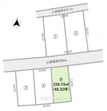 間取 5号地 ※図面と現況に相違ある場合には現況優先とします。