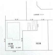 間取 A区画※図面と現況に相違ある場合には現況優先とします。
