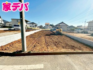 外観 【5号棟】建築予定地です! ・長期優良住宅 ・4LDK ・全居室南向き ・LDK17帖+ファミリークローク ・全居室収納完備 ・吊下げ物干し ・並列列駐車場2台可