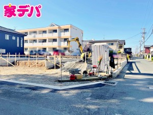 外観 【1号棟】建築予定地です! ・日当たり良好「角地」 ・4LDK ・LDK15帖、隣接和室6帖 ・全居室収納完備 ・全居室広さ6帖以上 ・2部屋からアクセスできるインナーバルコニー ・防犯カメラ