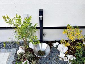 外観 立水栓が設置されており、お庭の水撒き、洗車、お掃除、お子様の水遊びなど便利です!