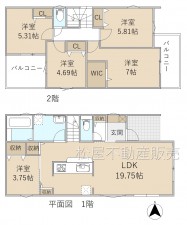 間取 5LDK※図面と現況に相違ある場合には現況優先とします。