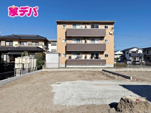 外観 建築予定地です。ご見学希望のお客様につきましては同型同仕様の物件にご案内いたします