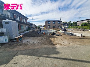 外観 建築予定地です。ご見学希望のお客様につきましては同型同仕様の物件にご案内いたします