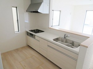 キッチン 【施工例】小さなお子様にも目が届く、使い勝手の良い対面キッチンで楽しくお料理ができます!