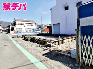 外観 基礎工事中です。ご見学希望のお客様につきましては同型同仕様の物件にご案内いたします