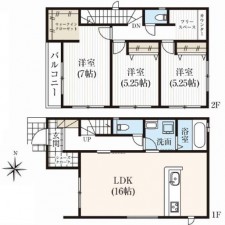 間取 3LDK+フリースペース※図面と現況に相違ある場合には現況優先とします。
