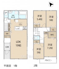 間取 4LDK ※図面と現況に相違ある場合には現況優先とします。