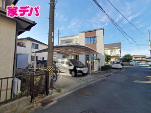 外観 北東角地で開放的な立地、日当たり風通し良好!