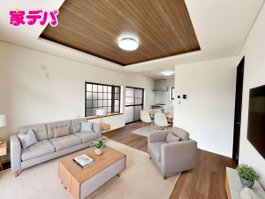 居間 【リビング約15帖】 ※掲載の家具・小物はCGによるイメージです。実際の販売価格には含まれておりません。