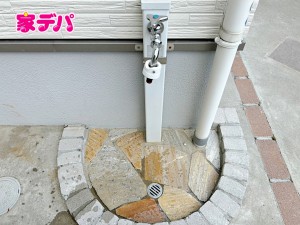 外観 お庭作業にも便利な立水栓付きです