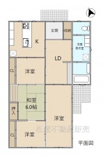 間取 3LDK ※図面と現況に相違ある場合には現況優先とします。