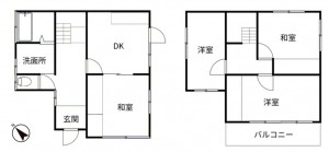 間取 4DK ※図面と現況に相違ある場合には現況優先とします。