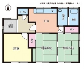 間取 3DK ※図面と現況に相違ある場合には現況優先とします。