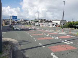 外観 前面道路は見通しが良く、車の移動もスムーズです!